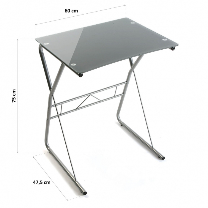 Măsuță pentru laptop din metal și blat din sticlă [5]