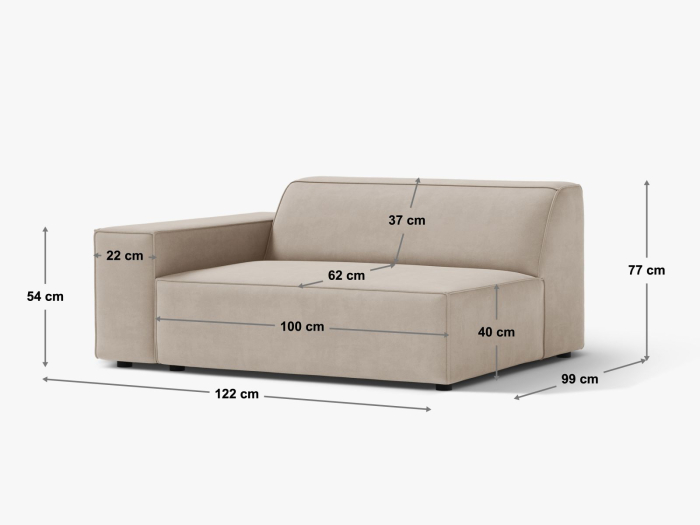 Modul Jodie cu tapițerie din țesătură structurală [4]