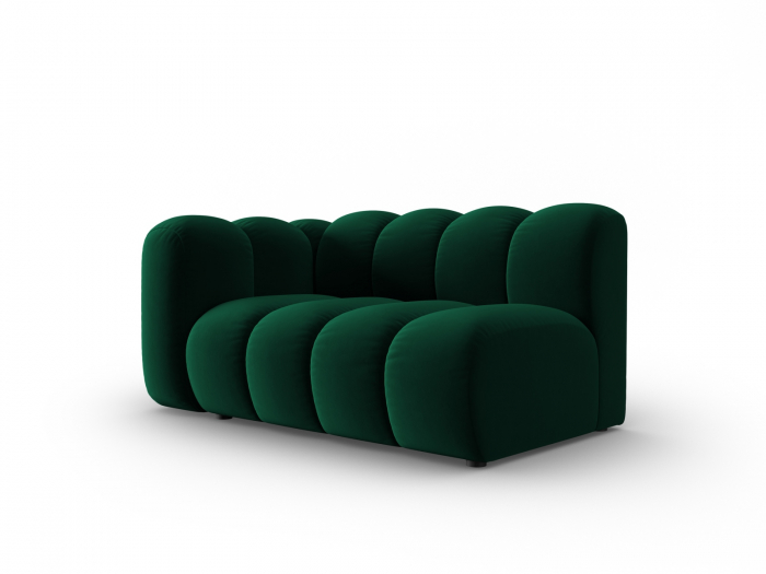 Modul Lupine cu 2 locuri, colt pe partea stanga si tapiterie din catifea, verde inchis [2]