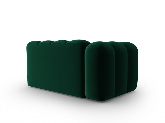 Modul Lupine cu 2 locuri, colt pe partea stanga si tapiterie din catifea, verde inchis [3]