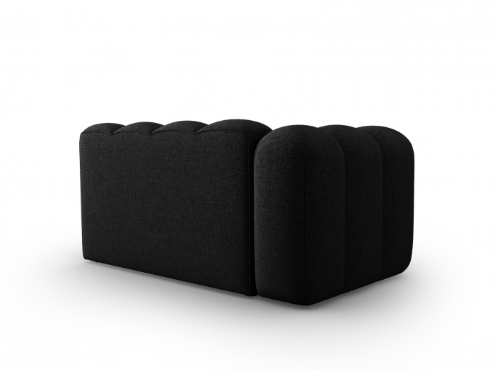 Modul Lupine cu 2 locuri, colt pe partea stanga si tapiterie din tesatura structurala, negru [3]
