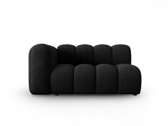 Modul Lupine cu 2 locuri, colt pe partea stanga si tapiterie din tesatura structurala, negru [1]
