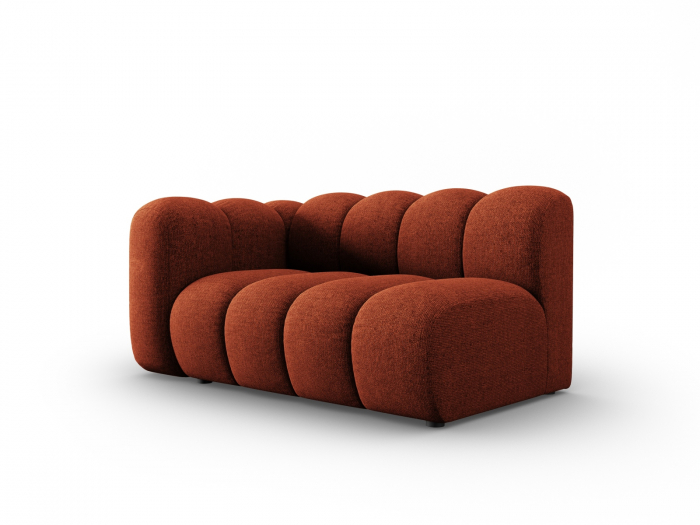 Modul Lupine cu 2 locuri, colt pe partea stanga si tapiterie din tesatura structurala, teracota [2]
