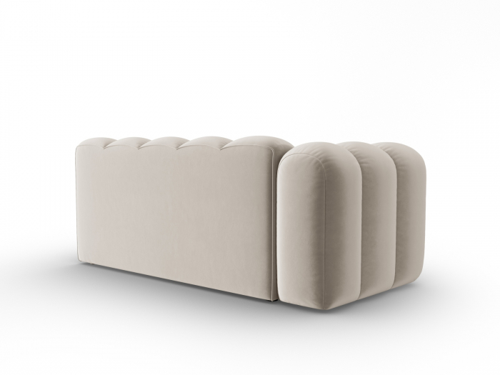 Modul Lupine cu 3 locuri, colt pe partea stanga si tapiterie din catifea, bej [3]