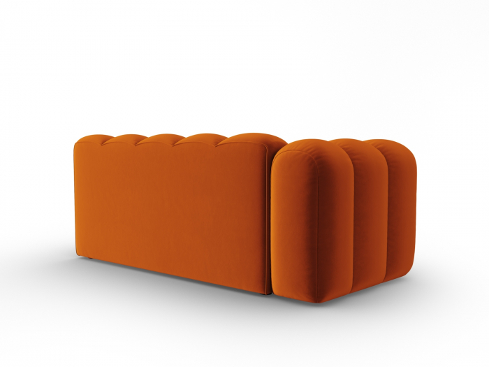 Modul Lupine cu 3 locuri, colt pe partea stanga si tapiterie din catifea, teracota [3]