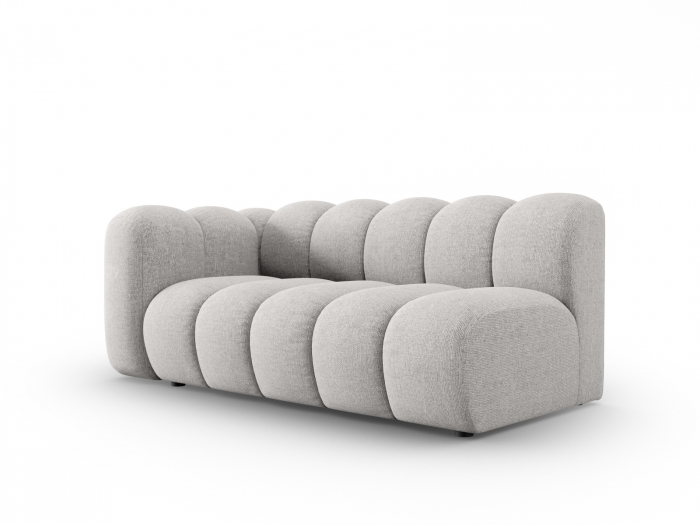 Modul Lupine cu 3 locuri, colt pe partea stanga si tapiterie din tesatura structurala, gri deschis [2]