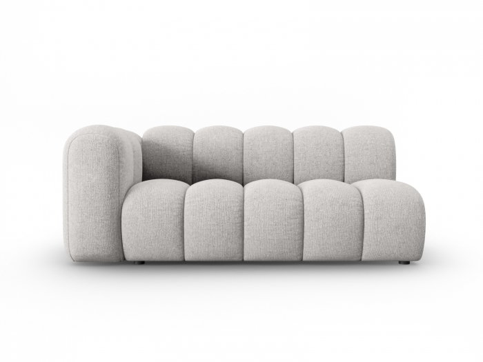 Modul Lupine cu 3 locuri, colt pe partea stanga si tapiterie din tesatura structurala, gri deschis [1]