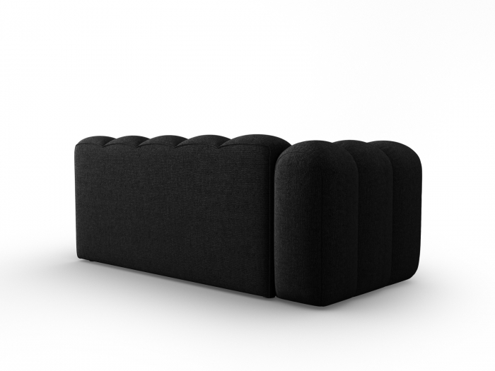 Modul Lupine cu 3 locuri, colt pe partea stanga si tapiterie din tesatura structurala, negru [3]