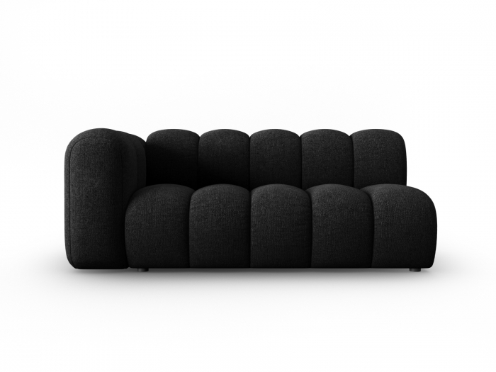 Modul Lupine cu 3 locuri, colt pe partea stanga si tapiterie din tesatura structurala, negru [1]
