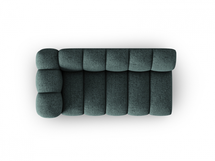 Modul Lupine cu 3 locuri, colt pe partea stanga si tapiterie din tesatura structurala, petrol [4]