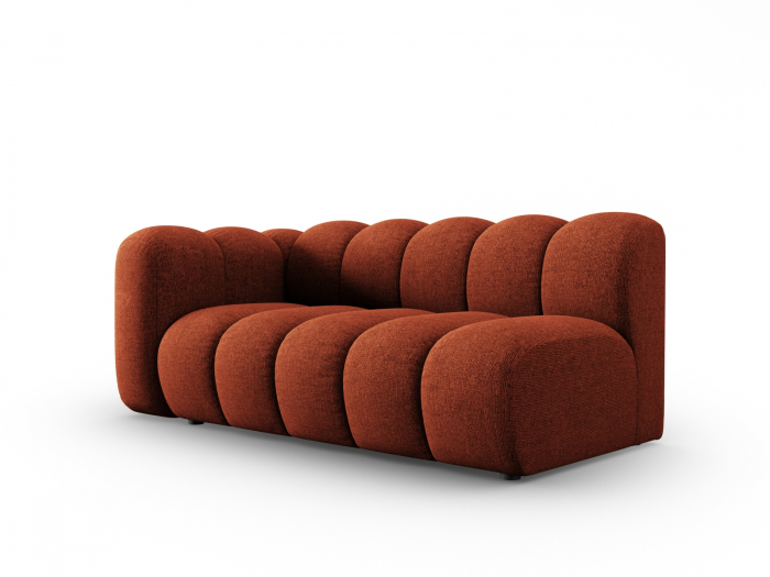 Modul Lupine cu 3 locuri, colt pe partea stanga si tapiterie din tesatura structurala, teracota [2]