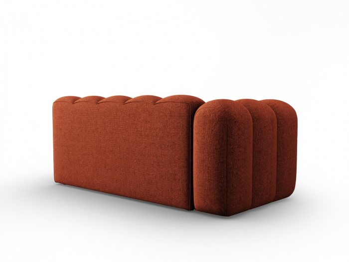 Modul Lupine cu 3 locuri, colt pe partea stanga si tapiterie din tesatura structurala, teracota [3]