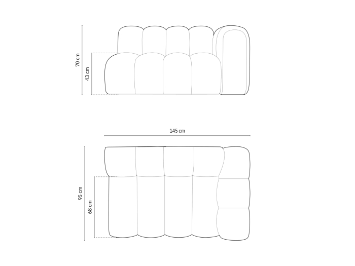 Modul Lupine cu tapițerie din bouclé [5]