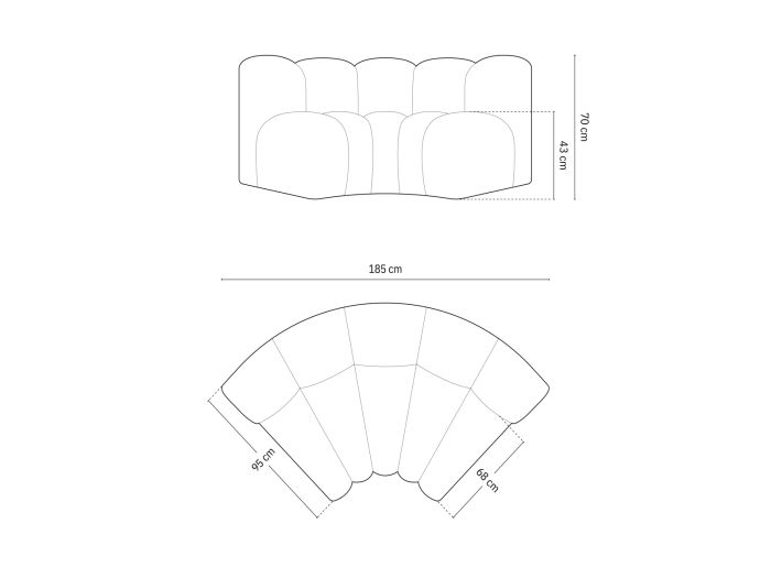 Modul Lupine cu tapițerie din bouclé [5]