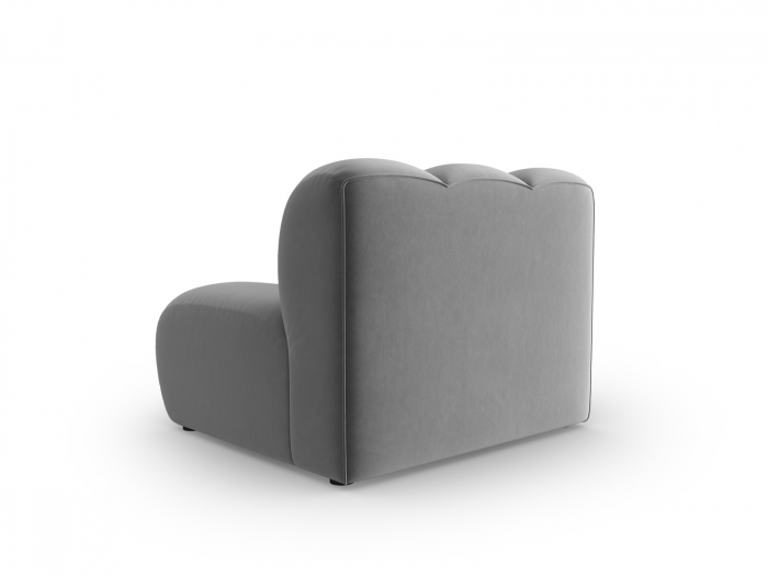 Modul pentru canapea Lupine cu tapiterie din catifea, gri [3]