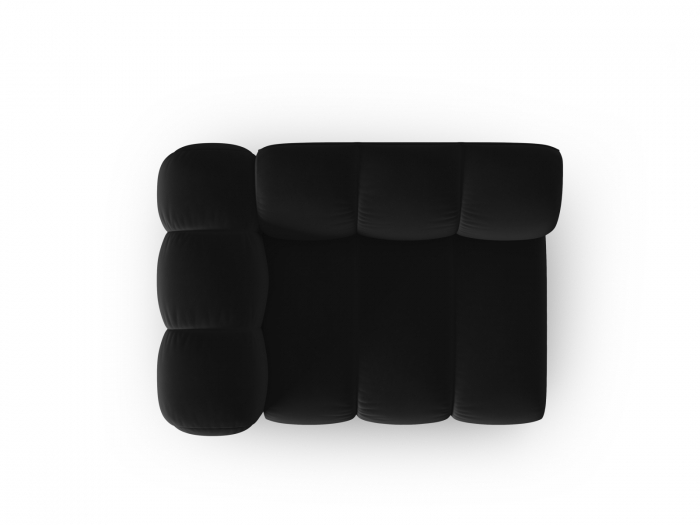 Modul pentru canapea Lupine cu tapiterie din catifea, negru [4]