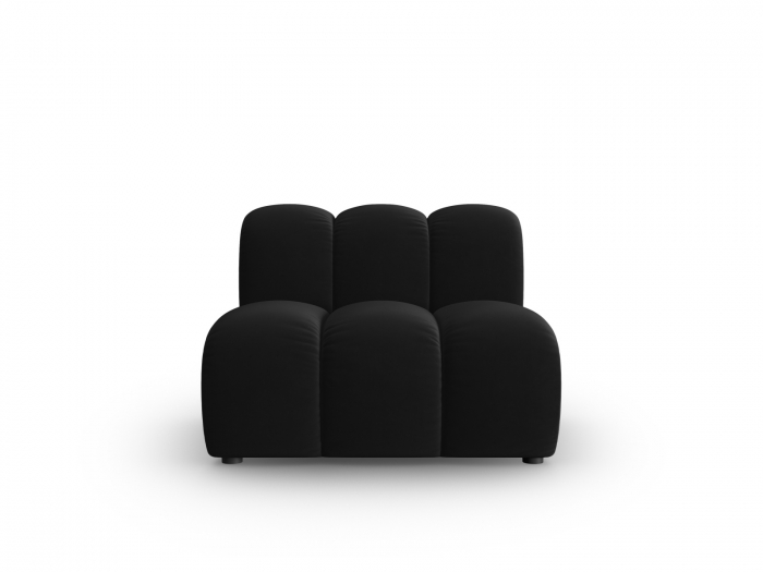 Modul pentru canapea Lupine cu tapiterie din catifea, negru [1]