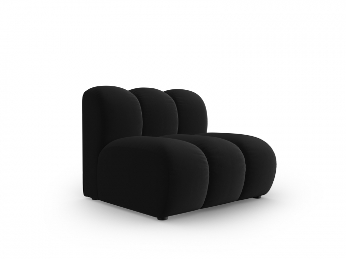 Modul pentru canapea Lupine cu tapiterie din catifea, negru [2]