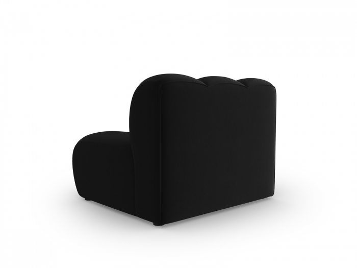 Modul pentru canapea Lupine cu tapiterie din catifea, negru [3]