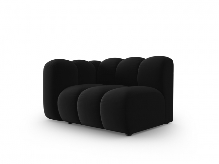 Modul pentru canapea Lupine cu tapiterie din catifea, negru [2]
