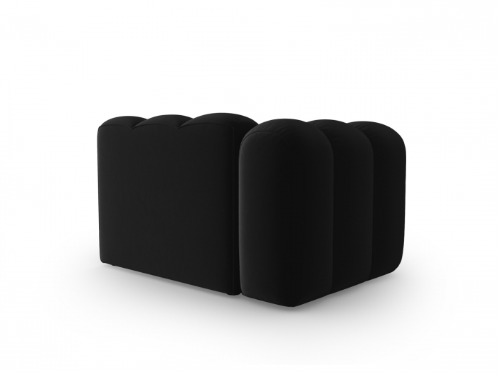 Modul pentru canapea Lupine cu tapiterie din catifea, negru [3]