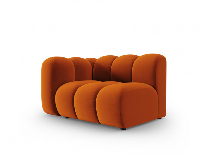 Modul pentru canapea Lupine cu tapiterie din catifea, teracota [2]