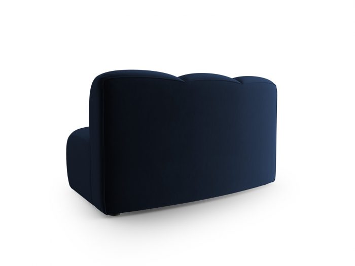 Modul semirotund pentru canapea Lupine cu tapiterie din catifea, albastru royal [3]