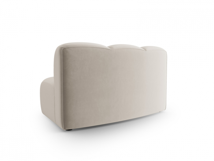 Modul semirotund pentru canapea Lupine cu tapiterie din catifea, bej [3]