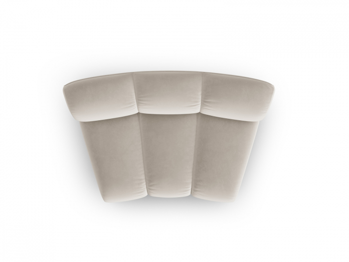 Modul semirotund pentru canapea Lupine cu tapiterie din catifea, bej [4]