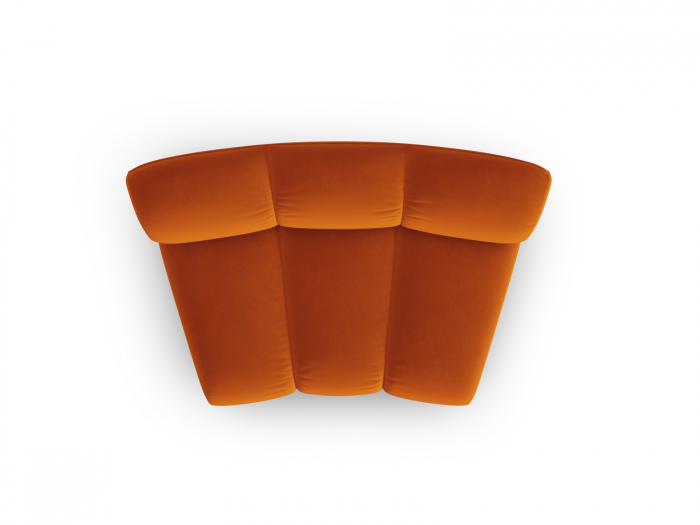Modul semirotund pentru canapea Lupine cu tapiterie din catifea, teracota [4]