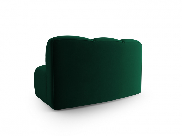 Modul semirotund pentru canapea Lupine cu tapiterie din catifea, verde inchis [3]