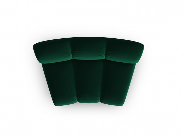 Modul semirotund pentru canapea Lupine cu tapiterie din catifea, verde inchis [4]