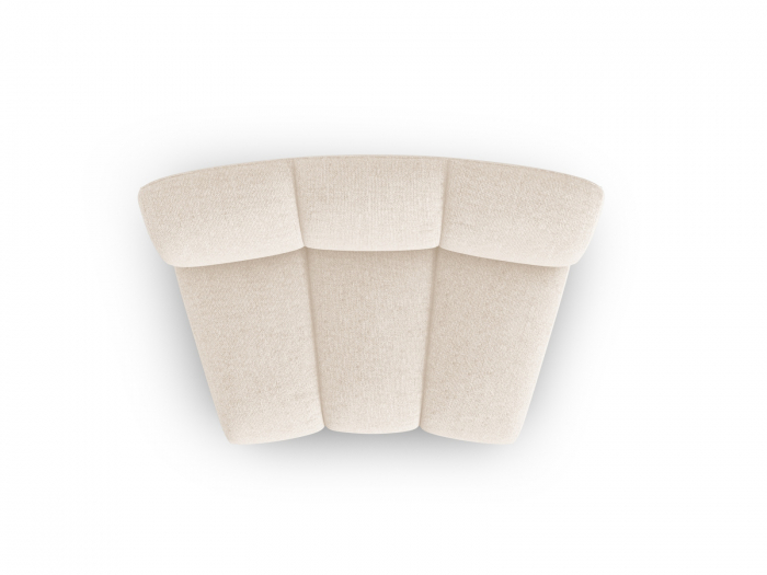 Modul semirotund pentru canapea Lupine cu tapiterie din tesatura structurala, bej deschis [4]