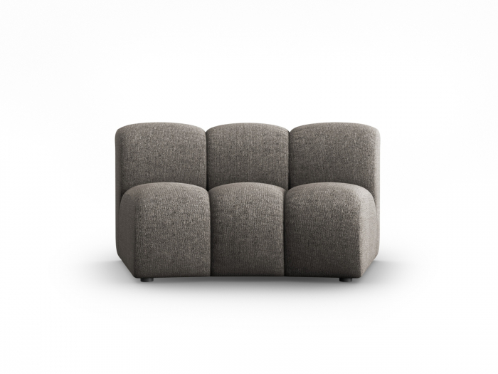 Modul semirotund pentru canapea Lupine cu tapiterie din tesatura structurala, gri [2]