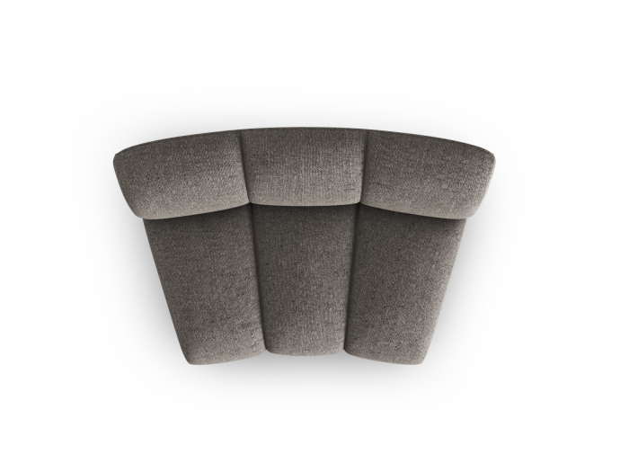 Modul semirotund pentru canapea Lupine cu tapiterie din tesatura structurala, gri [4]