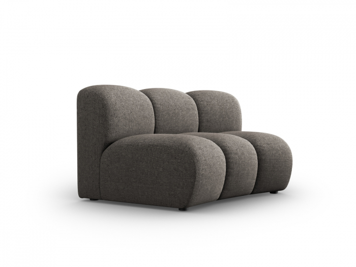 Modul semirotund pentru canapea Lupine cu tapiterie din tesatura structurala, gri [1]