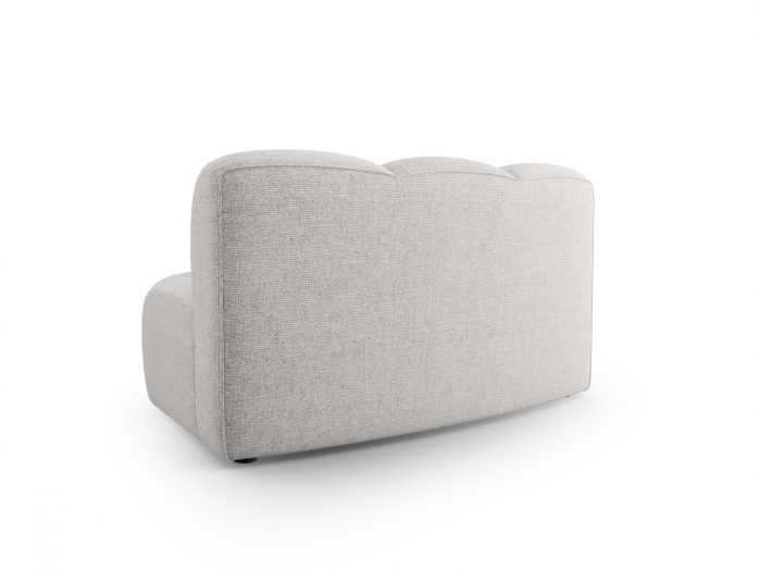 Modul semirotund pentru canapea Lupine cu tapiterie din tesatura structurala, gri deschis [3]