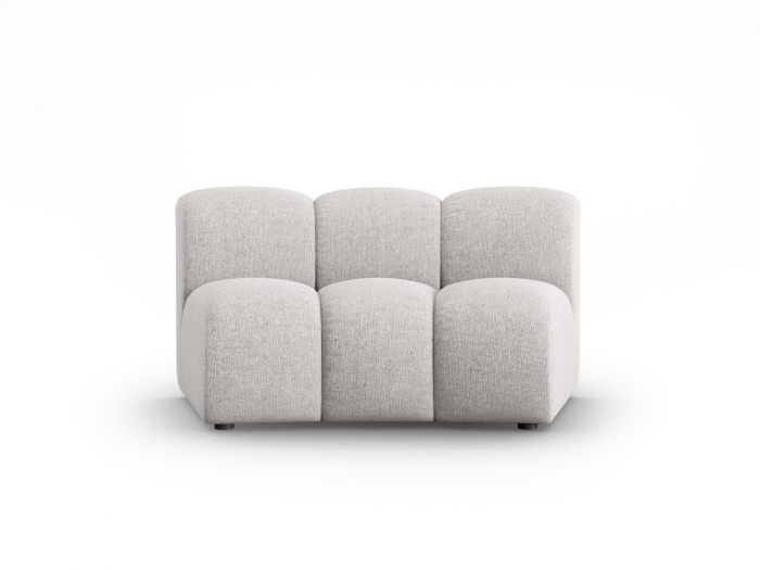 Modul semirotund pentru canapea Lupine cu tapiterie din tesatura structurala, gri deschis [2]