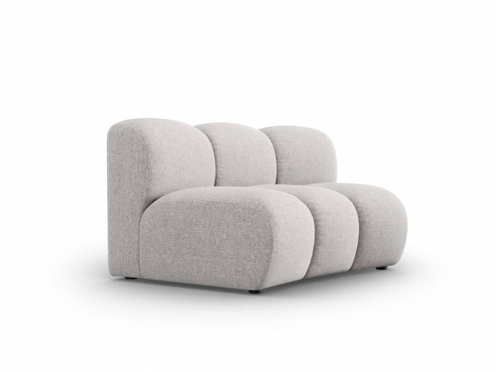 Modul semirotund pentru canapea Lupine cu tapiterie din tesatura structurala, gri deschis [1]