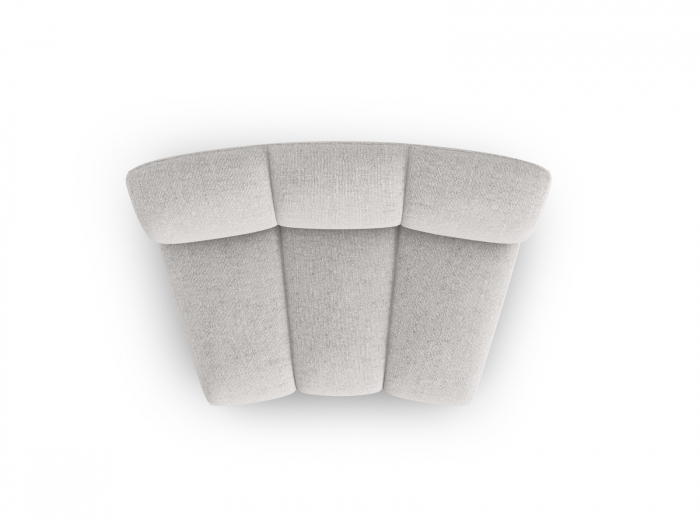 Modul semirotund pentru canapea Lupine cu tapiterie din tesatura structurala, gri deschis [4]