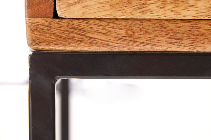 Noptieră IRON CRAFT 45cm cu sertar lemn de mango natural [7]