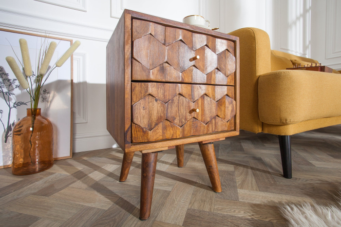 Noptieră MYSTIC LIVING 56cm lemn de sheesham natural [3]