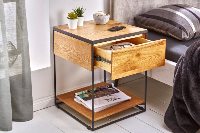 Noptieră SCORPION 40cm stejar sălbatic natural [5]