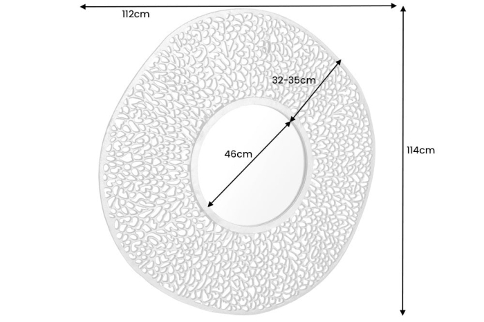 Oglindă de perete ABSTRACT LEAF L 115 cm cupru [7]