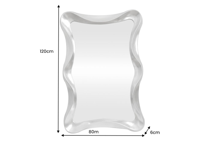 Oglindă de perete ALICE 120 cm argintiu [5]