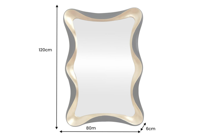 Oglindă de perete ALICE 120 cm negru auriu [5]