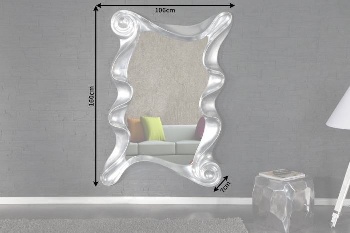 Oglindă de perete ALICE 160 cm argintiu [10]