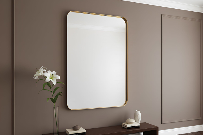 Oglindă de perete AMSTERDAM 100 cm aluminiu auriu [3]