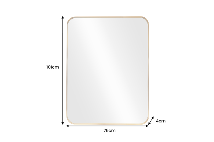 Oglindă de perete AMSTERDAM 100 cm aluminiu auriu [9]
