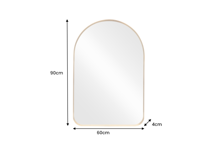 Oglindă de perete ARCA 90 cm aluminiu auriu [9]